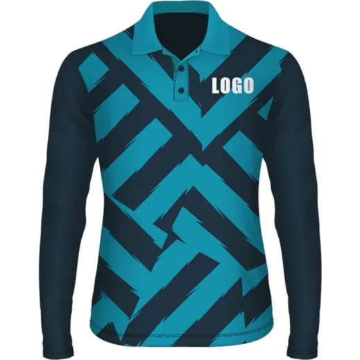 Mens Long Sleeve Golf Shirt Front